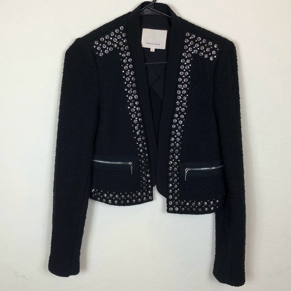 Rebecca Taylor Black Blazer Studded Size 6 4/$30
